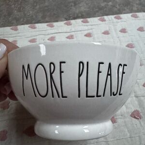 Rae Dunn White 'More Please' Bowl